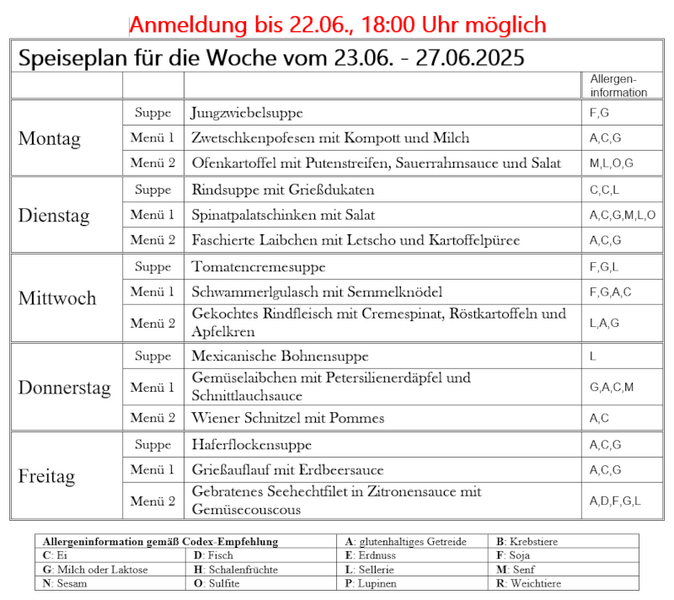 speiseplan kw 26